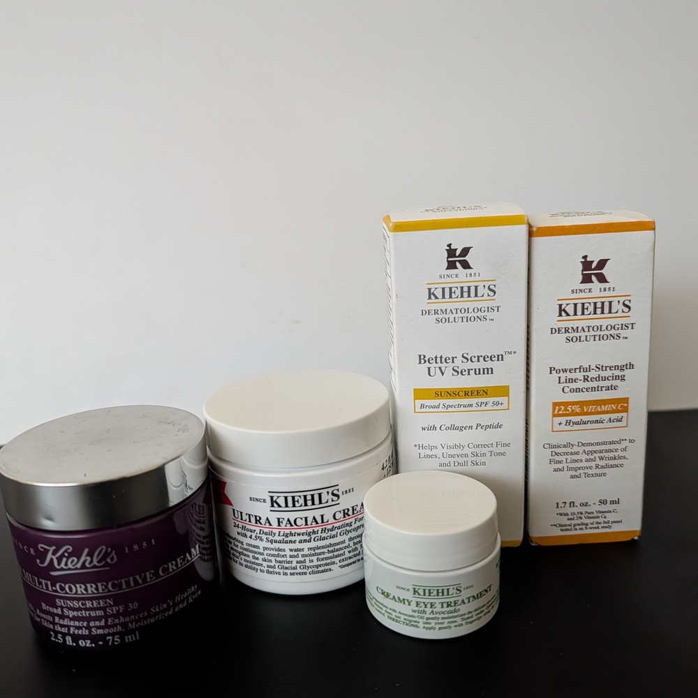 Kiehl's Beauty Set UV Serum Line Reducing Concentrate Facial Cream Eye SPF Cream